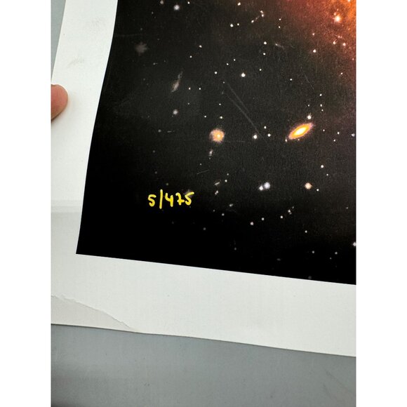 Snoopy Space Galaxy 5/475 Print poster Peanuts Reachable For The Stars READ - Picture 2 of 8